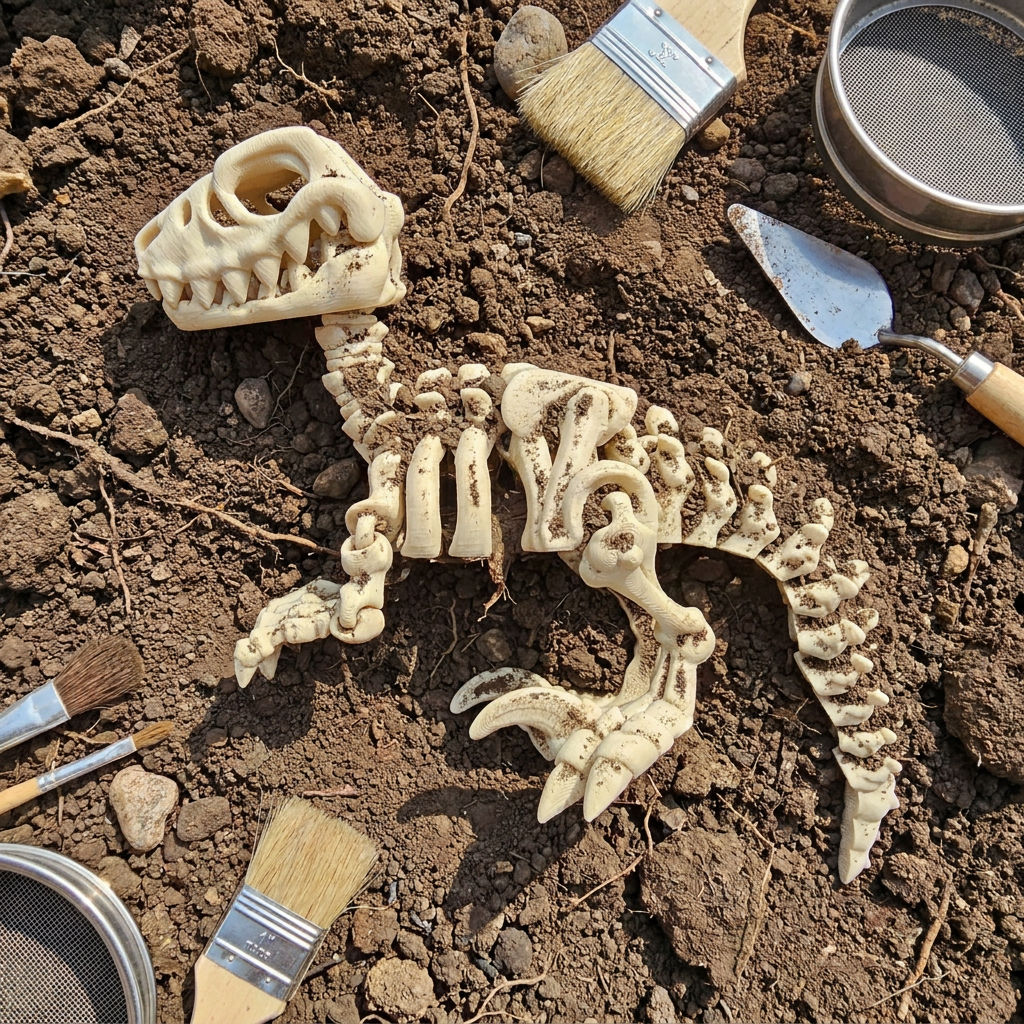 Flexi Skeleton Raptor – Articulated 3D‑Printed Dinosaur Friend