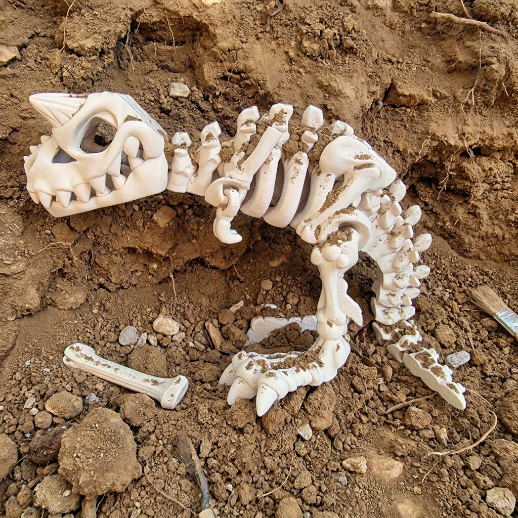 Flexi Skeleton Carnotaurus – Articulated 3D‑Printed Dinosaur Friend