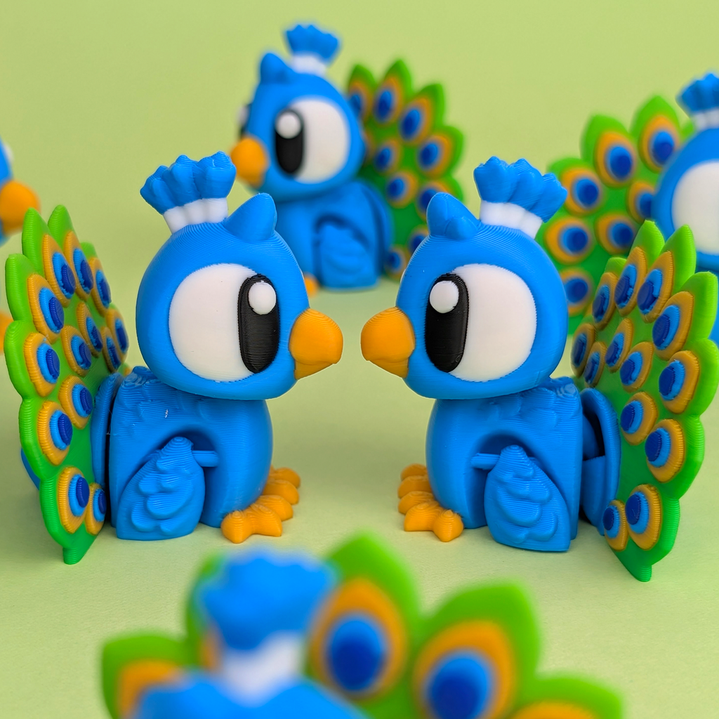 Flexi Peacock – Articulated 3D‑Printed Animal Friend
