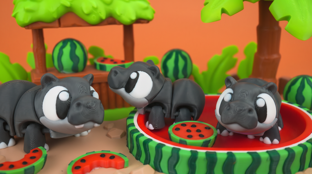 Flexi Hippo – Articulated 3D‑Printed Animal Friend