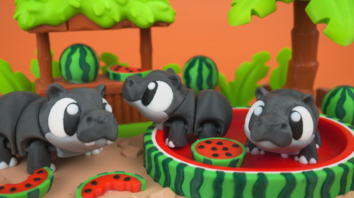 Flexi Hippo – Articulated 3D‑Printed Animal Friend