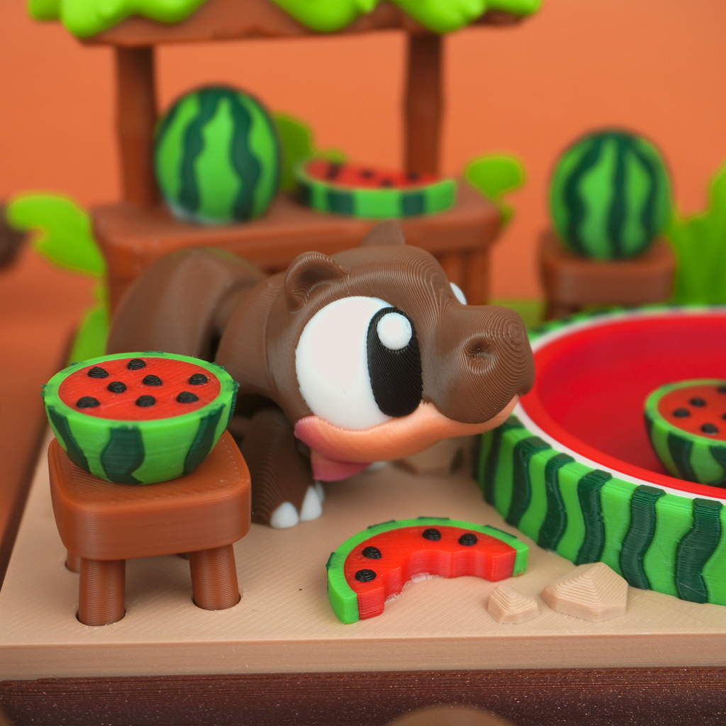 Flexi Hippo – Articulated 3D‑Printed Animal Friend